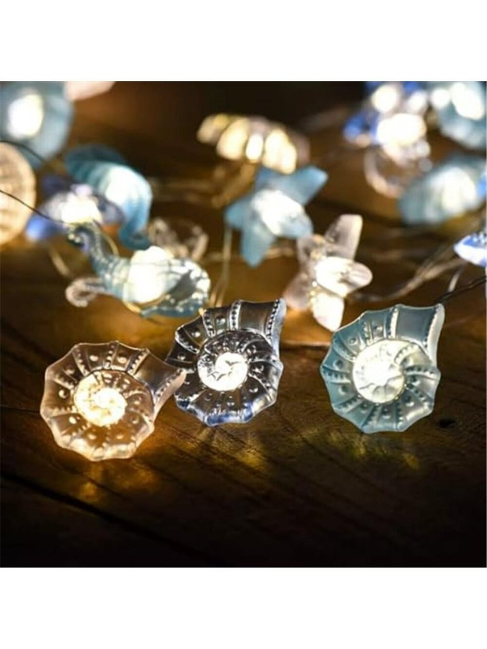 Ocean Theme String Lights, 10ft 30 LED Battery Operated Marine Life